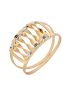 Anel de Ouro 18k Feminino Tricolor Intrecciato