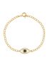 Pulseira de Ouro 18k Feminina Olho Grego com Pedras