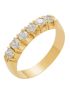 Meia Aliança de Ouro 18k Scintille com Brilhantes de 3mm