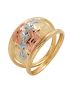 Anel de Ouro 18K Tricolor Fascino