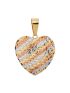 Pingente de Ouro Grande Coração Tricolor