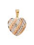 Pingente de Ouro Médio Coração Tricolor