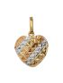 Pingente de Ouro Pequeno Coração Tricolor