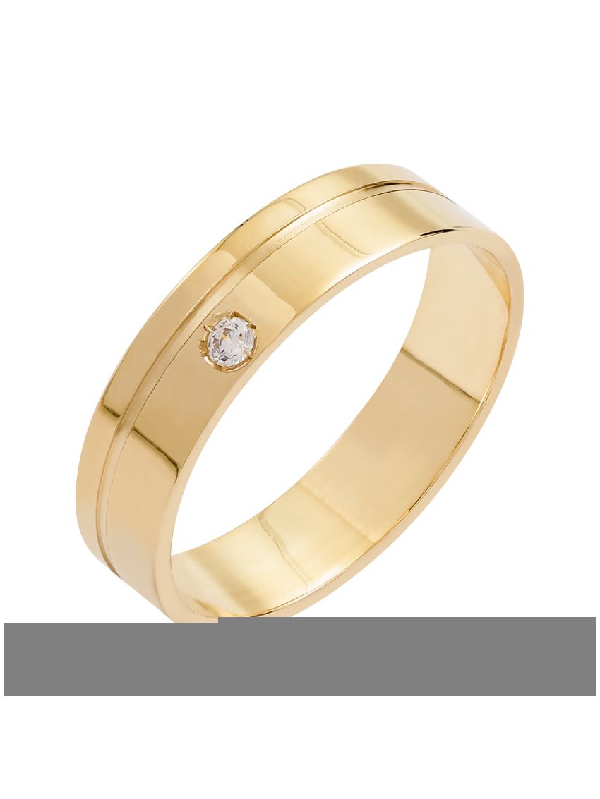 Aliança de Ouro 18k Reta 5mm 4g