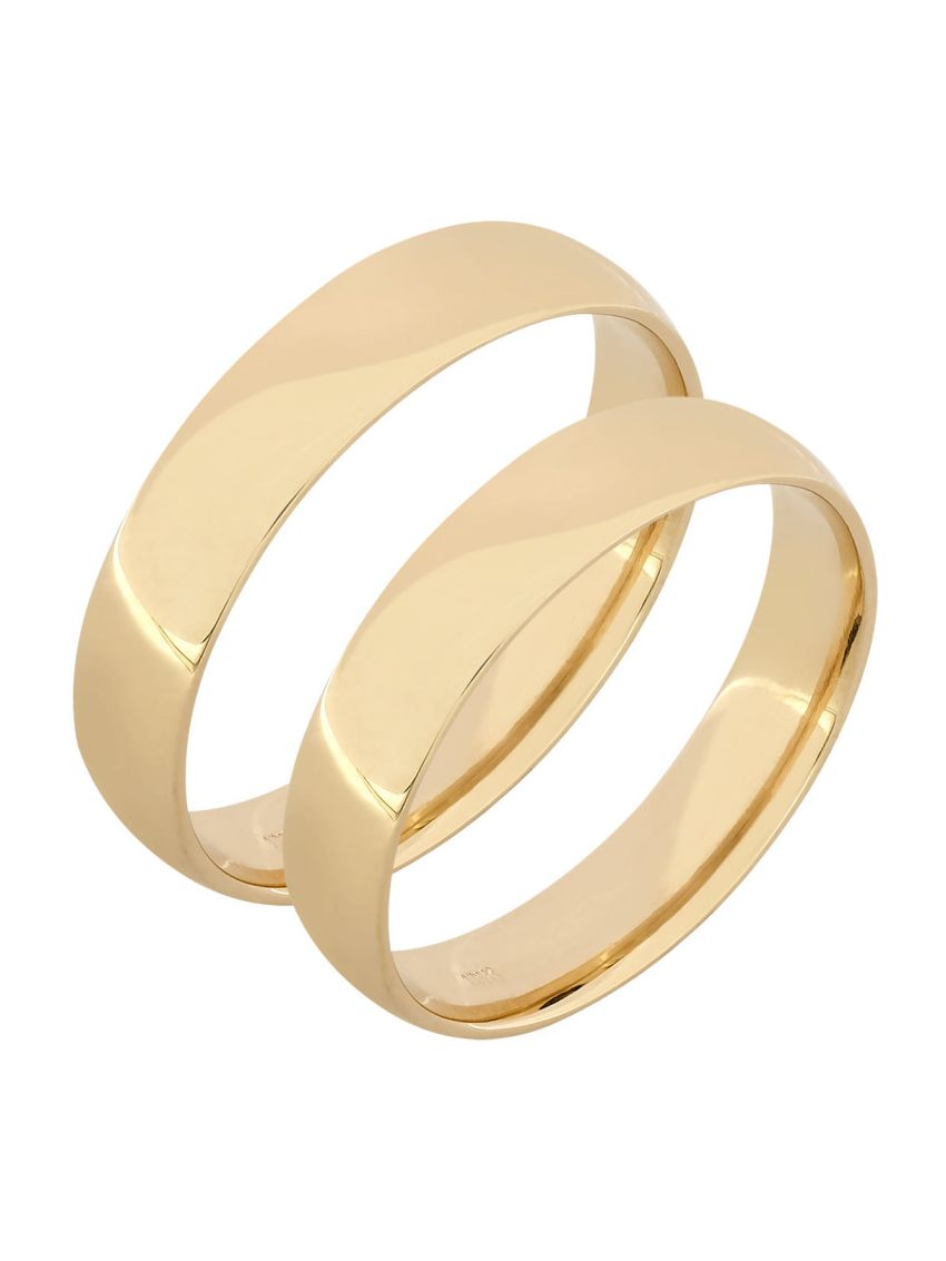 Par Aliança de Ouro 18k Comfort 4.20mm 7.60g