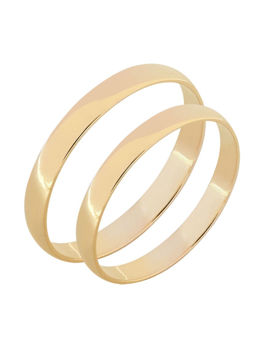 Par Aliança de Ouro 18k Abaulada 2.70mm 3g