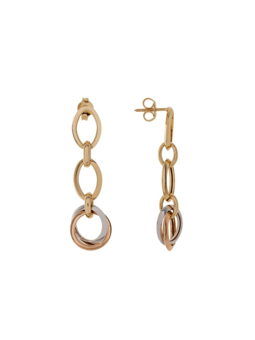 Brinco de Ouro 18k Tricolor