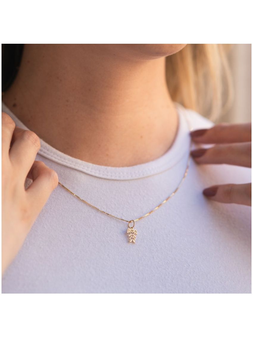 Pingente de Ouro 18k Menina