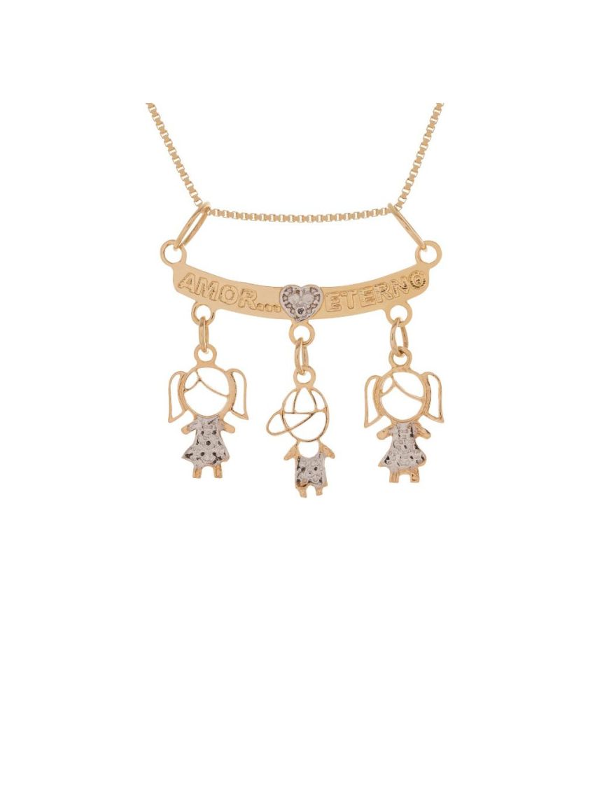 Pingente de Ouro 18k Canga com Bonecos