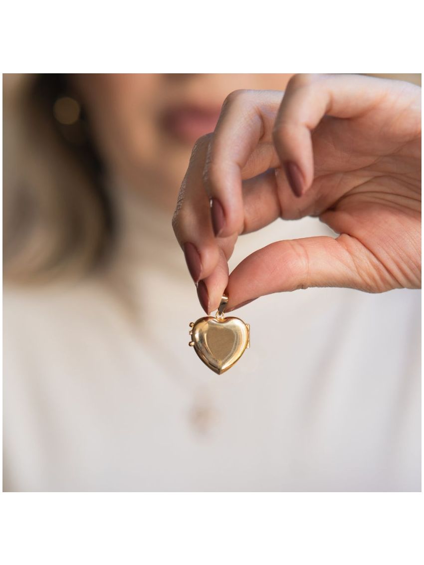 Pingente de Ouro 18k Coração Relicário