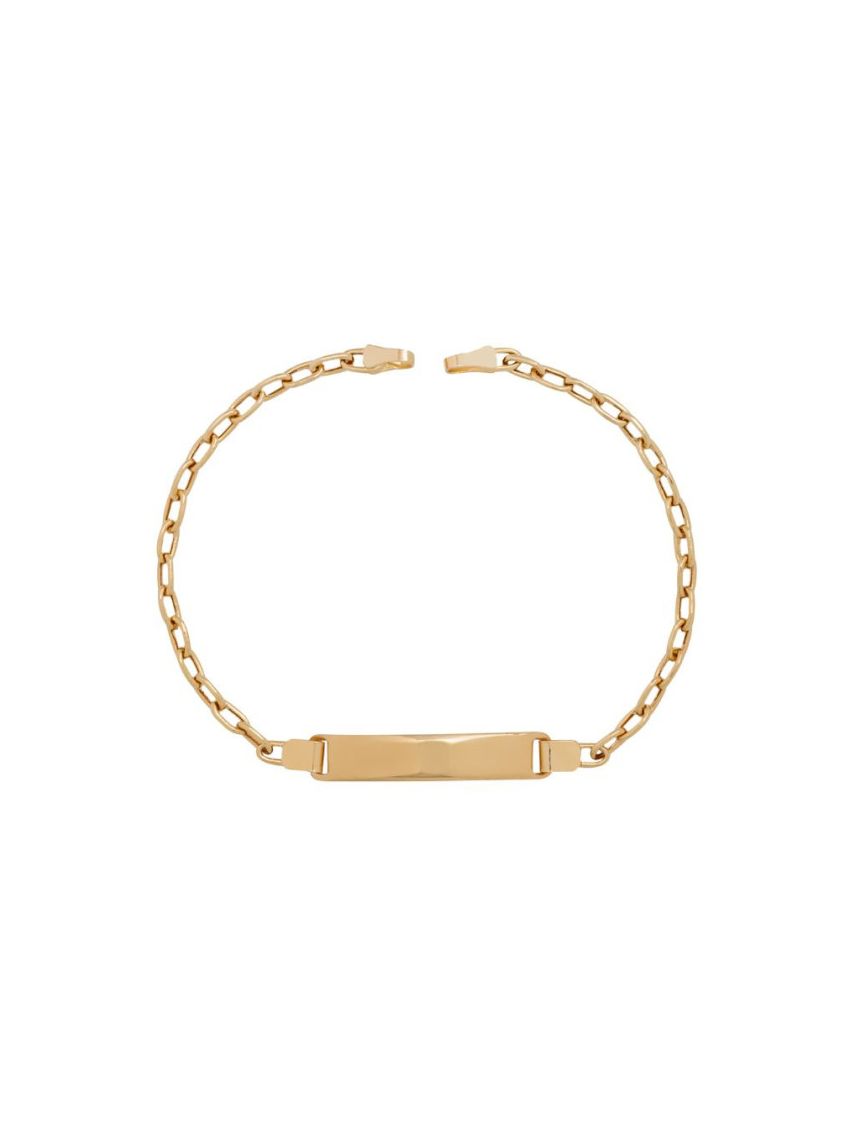 Pulseira de Ouro 18k Infantil Plaquinha