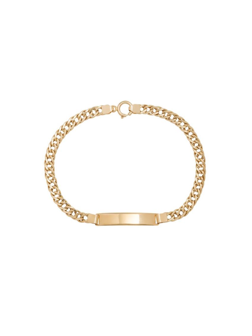 Pulseira de Ouro 18k com Placa Romana Nill