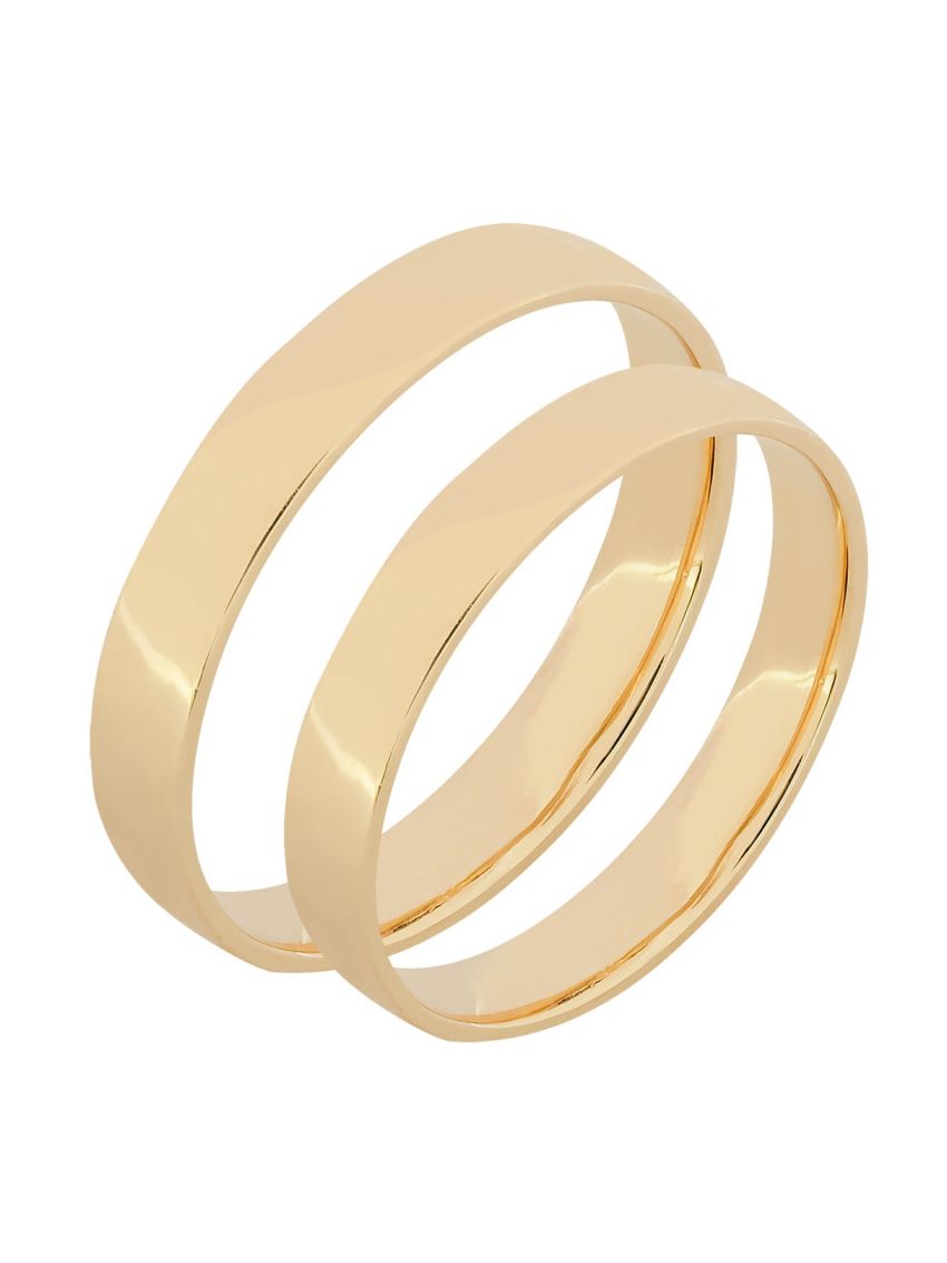 Par Aliança de Ouro 18k Comfort 3.50mm 6g