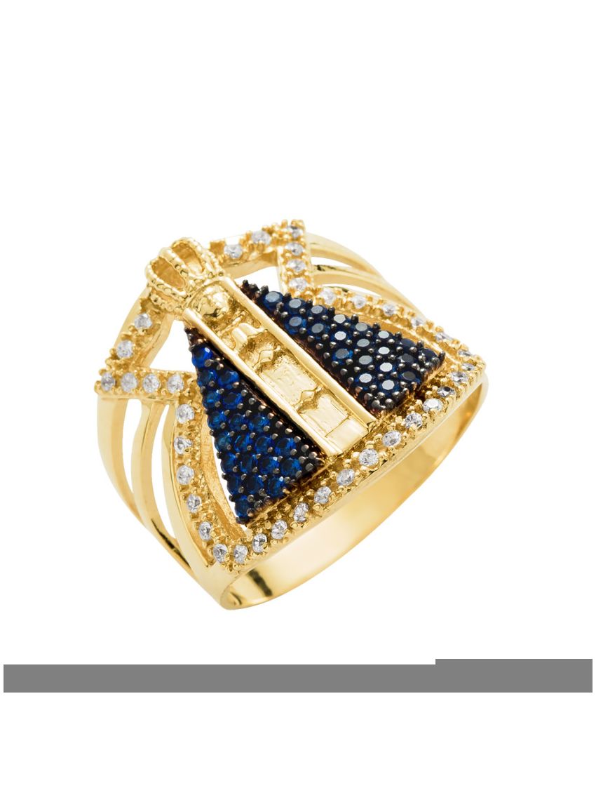 Anel de Ouro 18k Nossa Senhora Grande