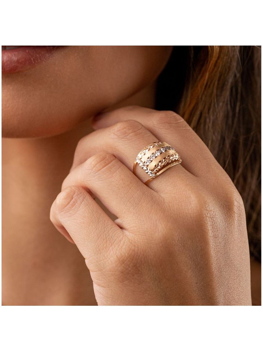 Anel de Ouro Estrela Spacious Feminino 3 Cores