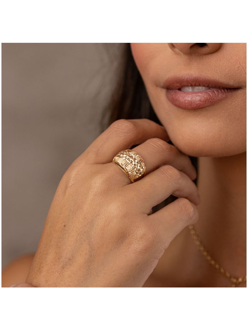 Anel de Ouro 18k Feminino Princess
