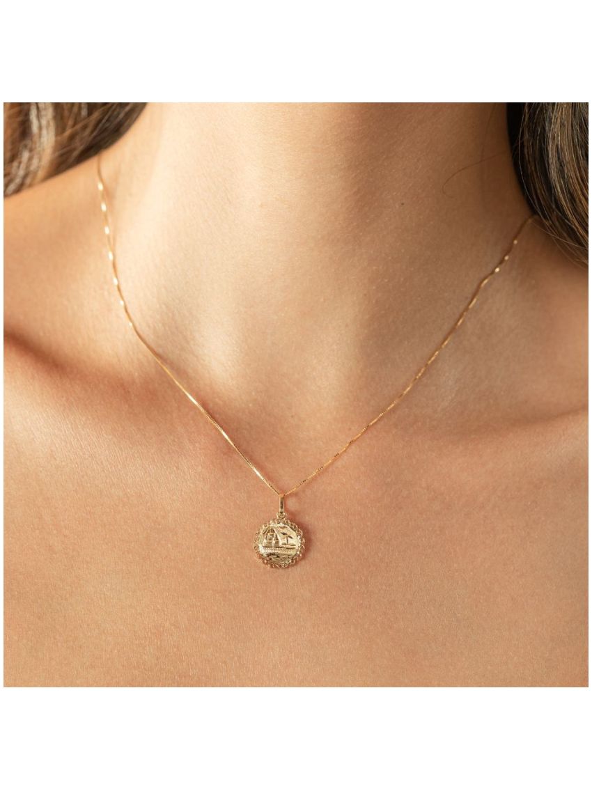 Pingente Escrava Pequeno em Ouro Amarelo 18k