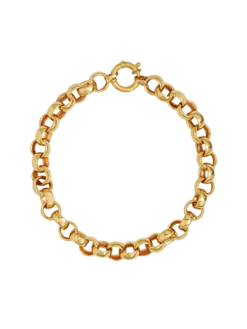 Pulseira Feminina Ouro 18k Portuguesa Fio Largo