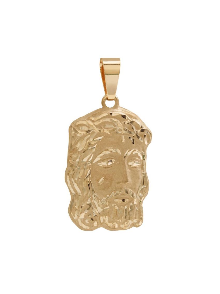 Pingente de Ouro 18k Face de Cristo Grande