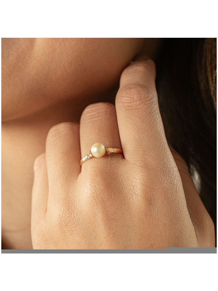 Anel de Ouro 18k Feminino Pérola