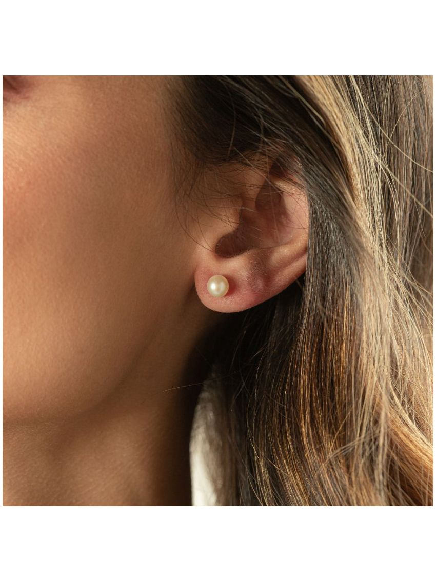 Brinco de Ouro 18k Pérola