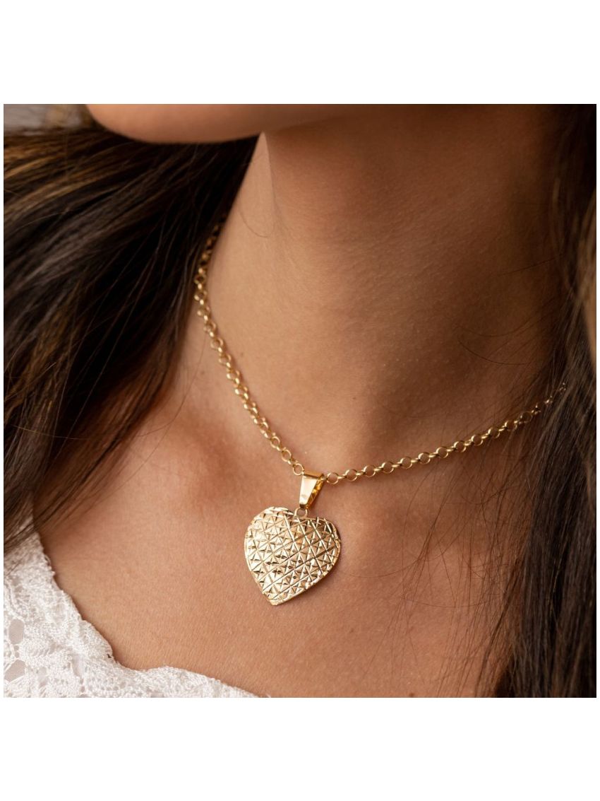 Pingente de Ouro 18k Coração Grande