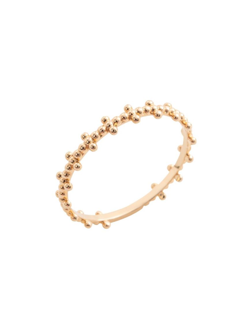 Anel Feminino de Ouro 18k Bolinha