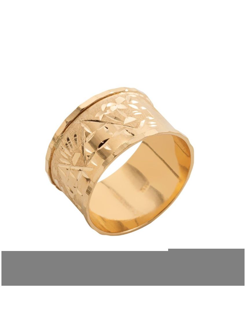 Anel Feminino de Ouro 18k Escrava com Borda