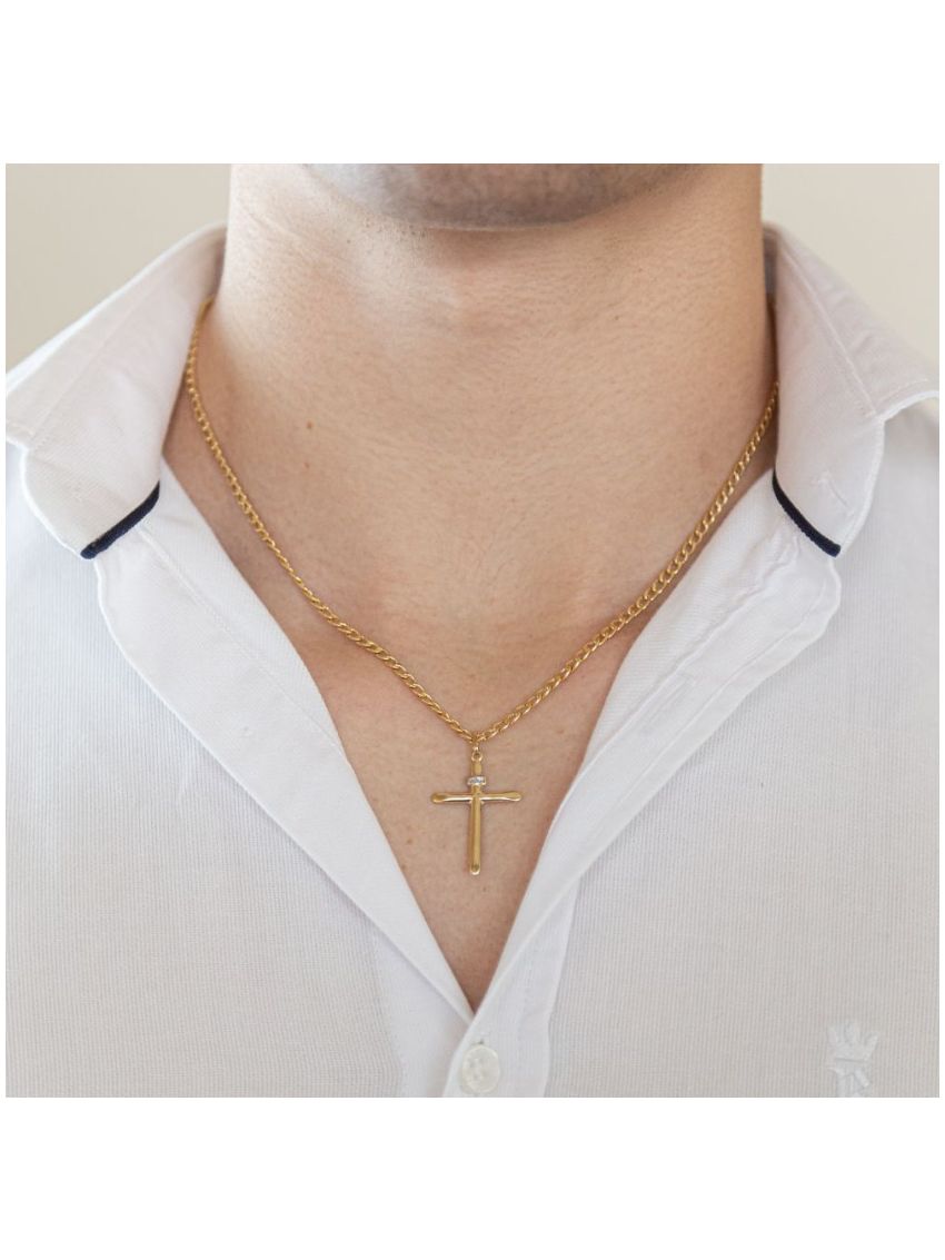 Pingente de Ouro 18k Cruz Pequeno