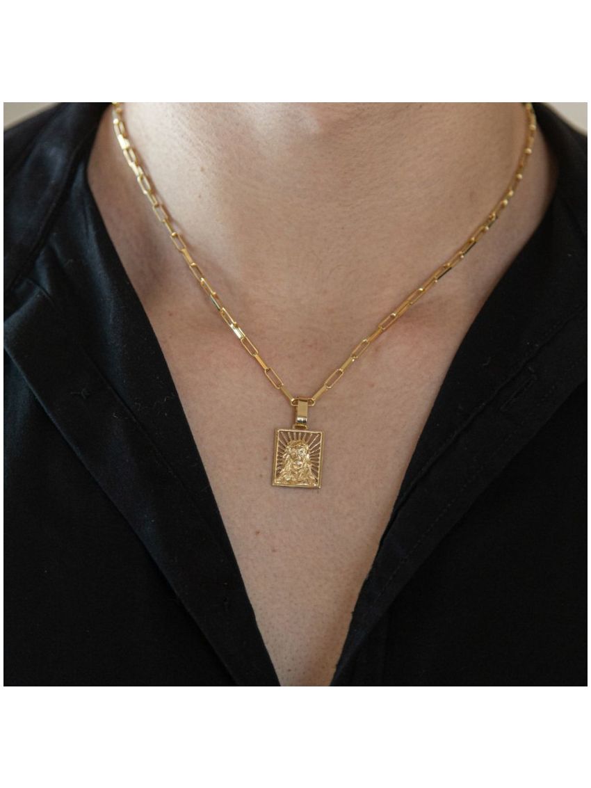 Pingente de Ouro 18k Face de Cristo 