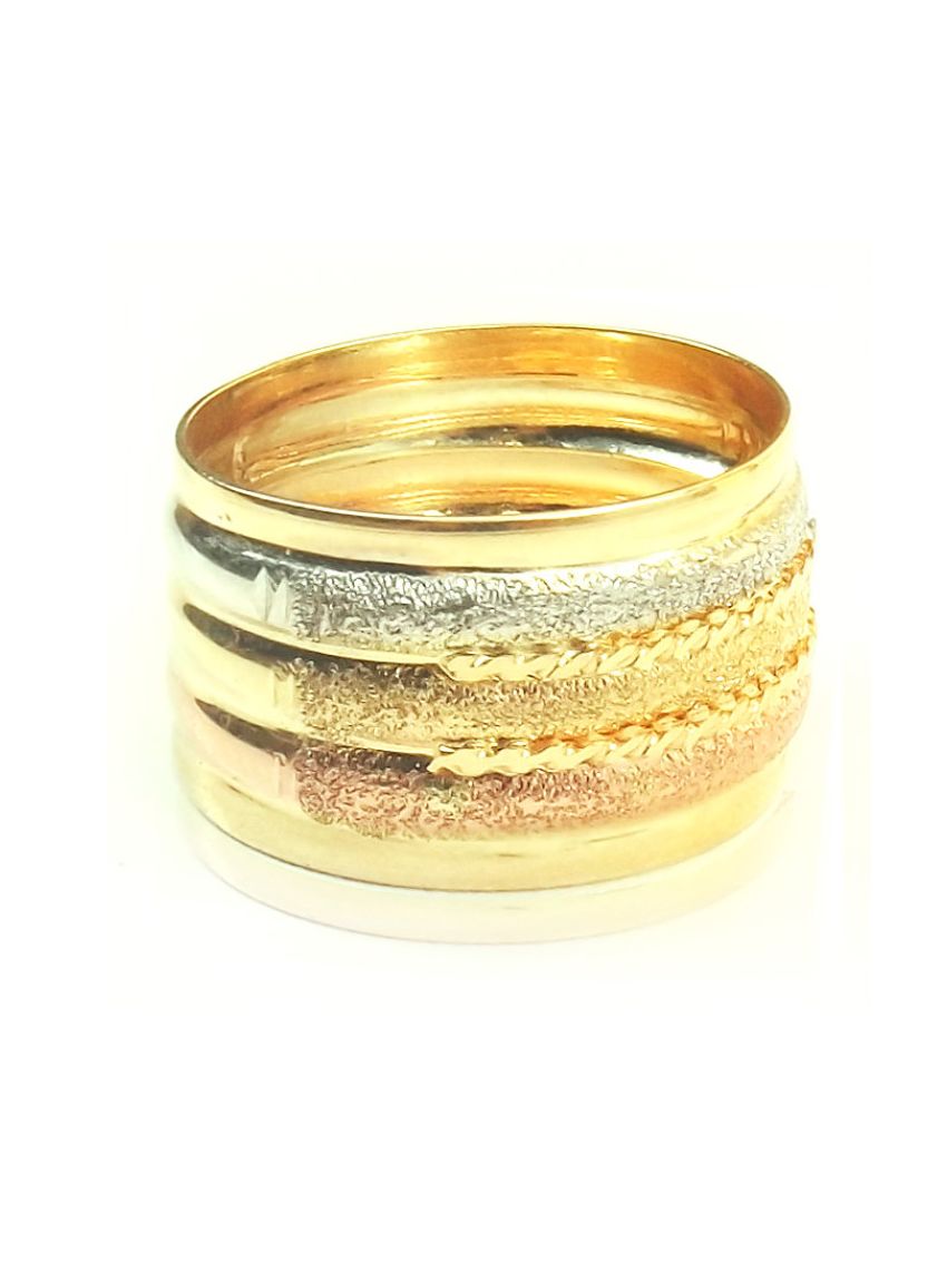 Anel 3 Ouro 18k Tube Feminino