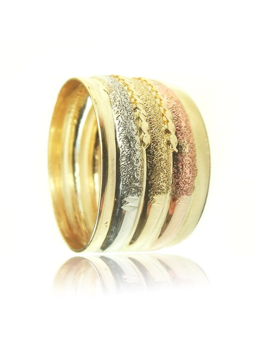 Anel 3 Ouro 18k Tube Feminino