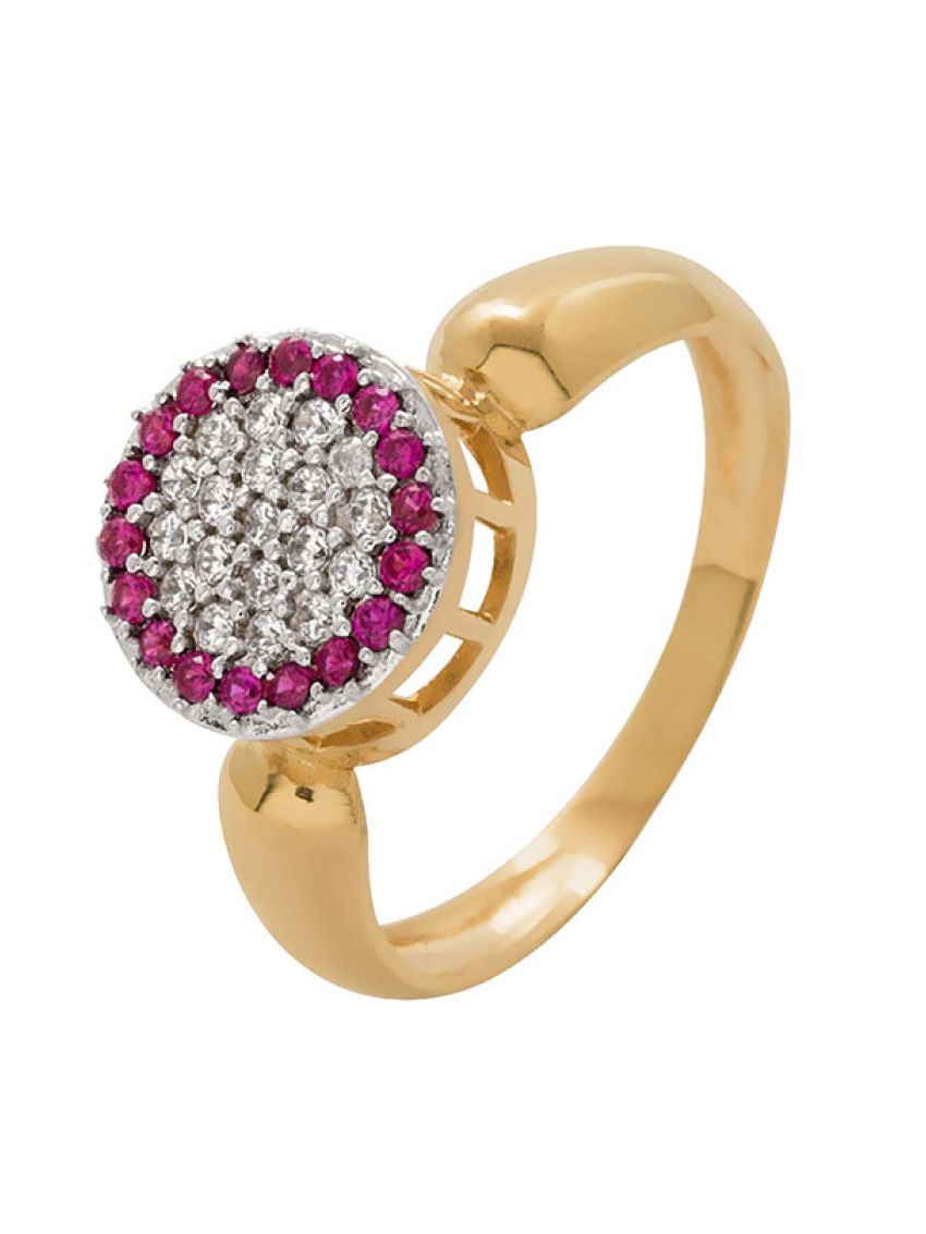 Anel de Ouro 18k com Zircônio Orchidea