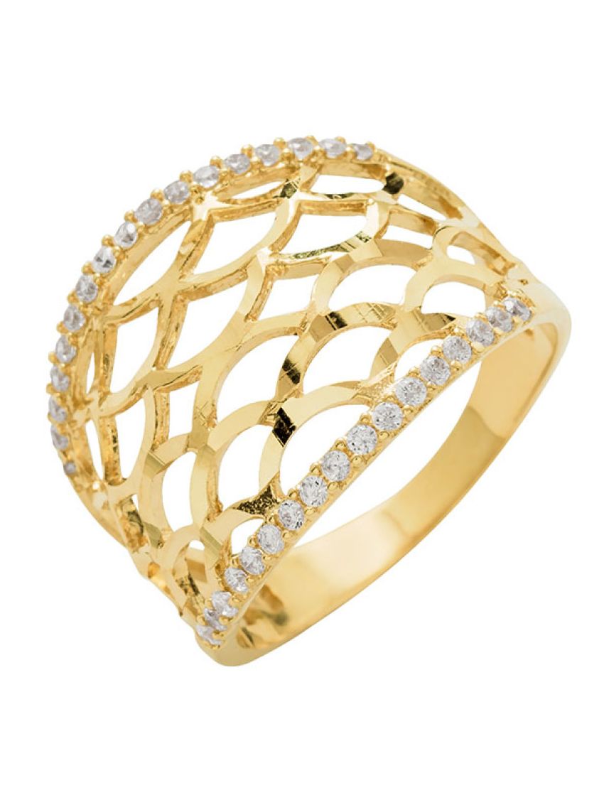 Anel de Ouro 18k com Zircônio Richiedere