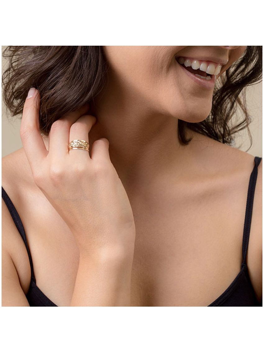 Anel de Ouro Amarelo 18k Bellezza Gialla