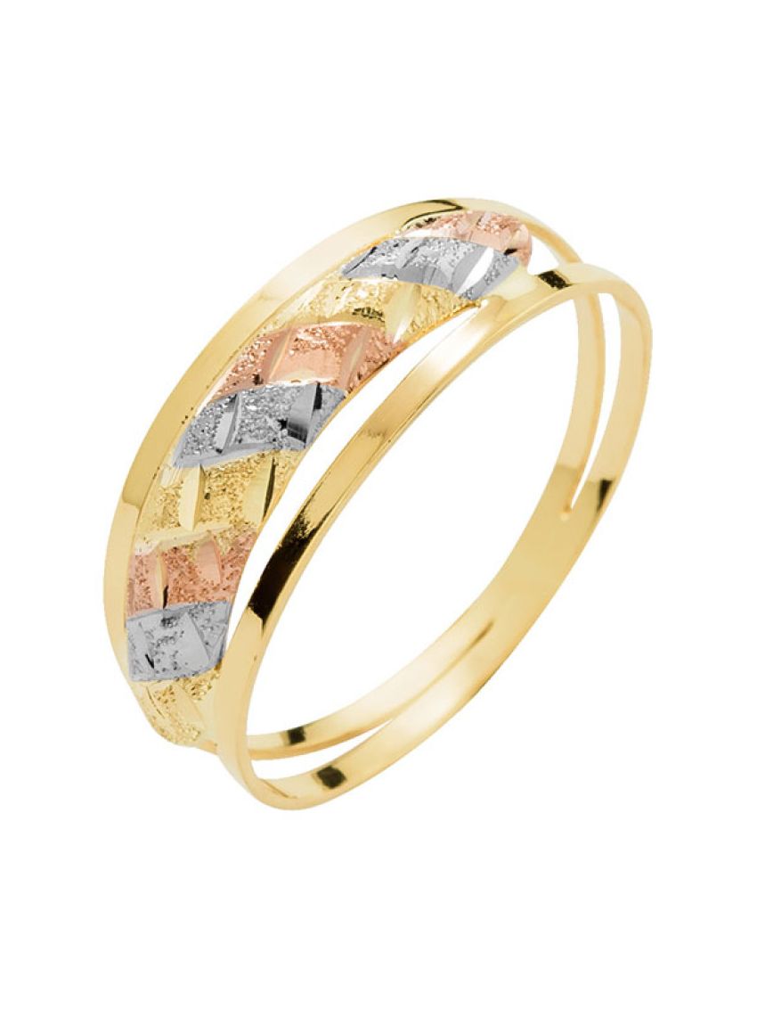 Anel de Ouro 18k Bellezza Tricolore