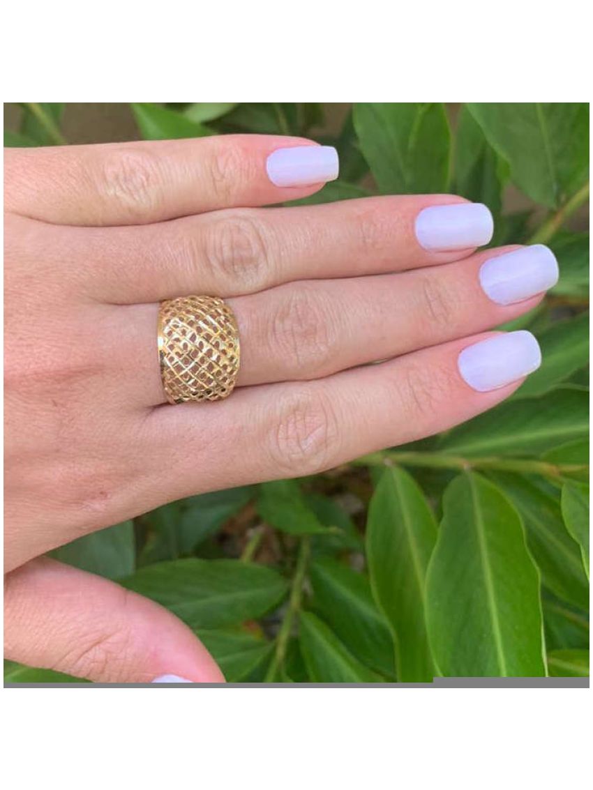 Anel de Ouro 18k Feminino Schermo