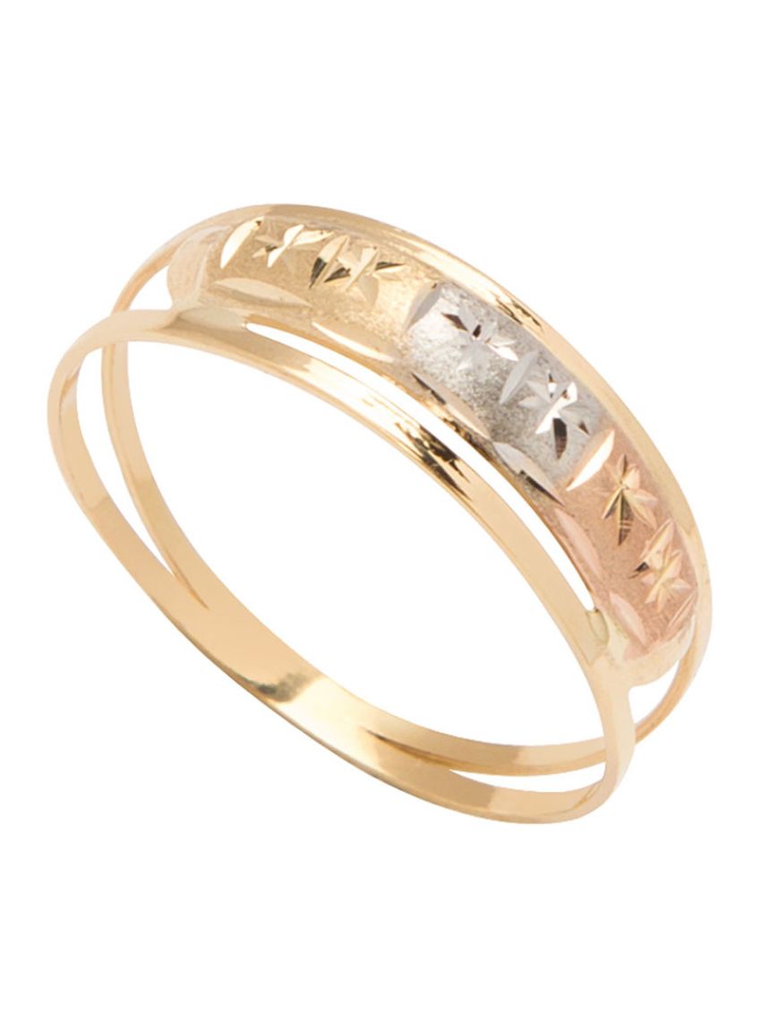 Anel de Ouro 18k Luminosita com Ouro Branco e Rose