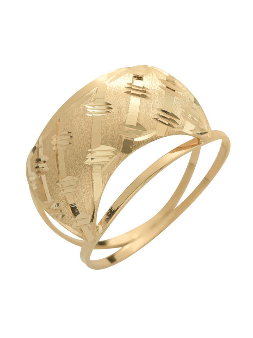 Anel de Ouro Amarelo 18k Piazza
