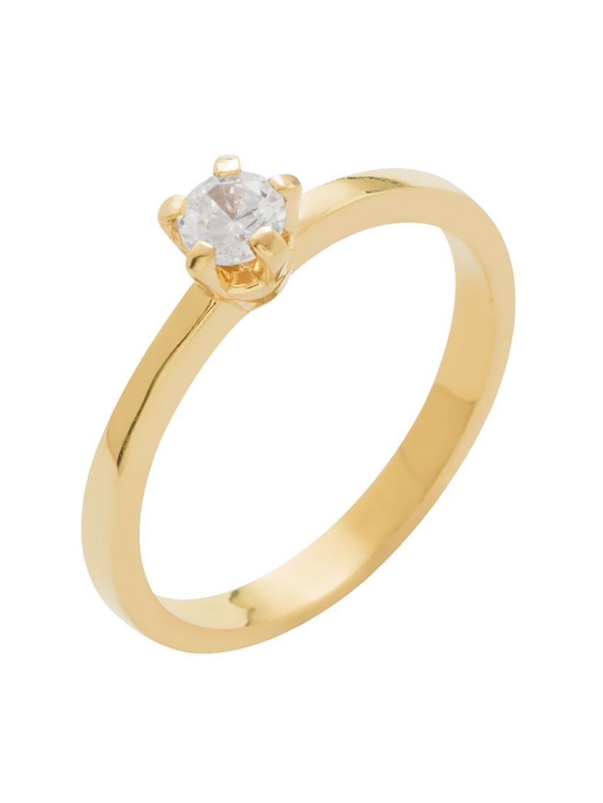 Anel de Ouro 18k Solitário com diamante Dream