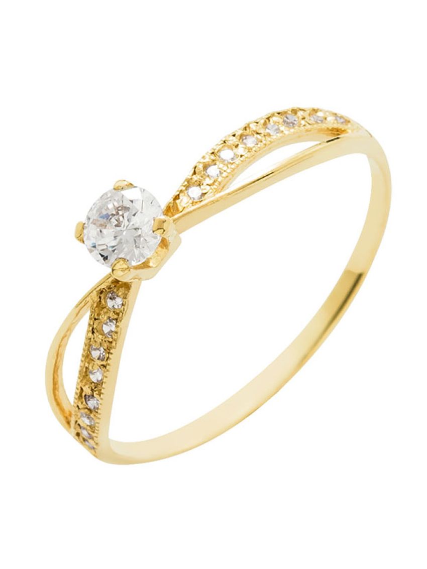 Anel de Ouro 18k Solitário Infinito