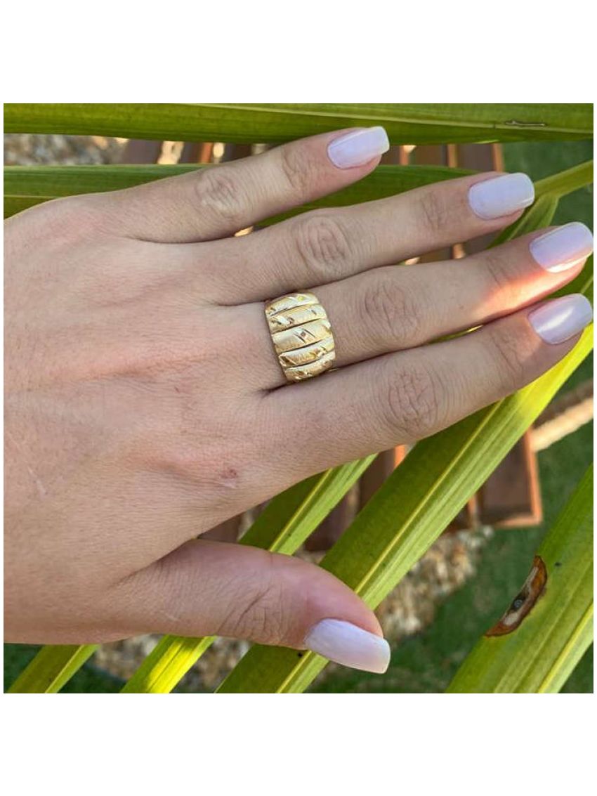 Anel de Ouro Amarelo 18k Feminino Affetto