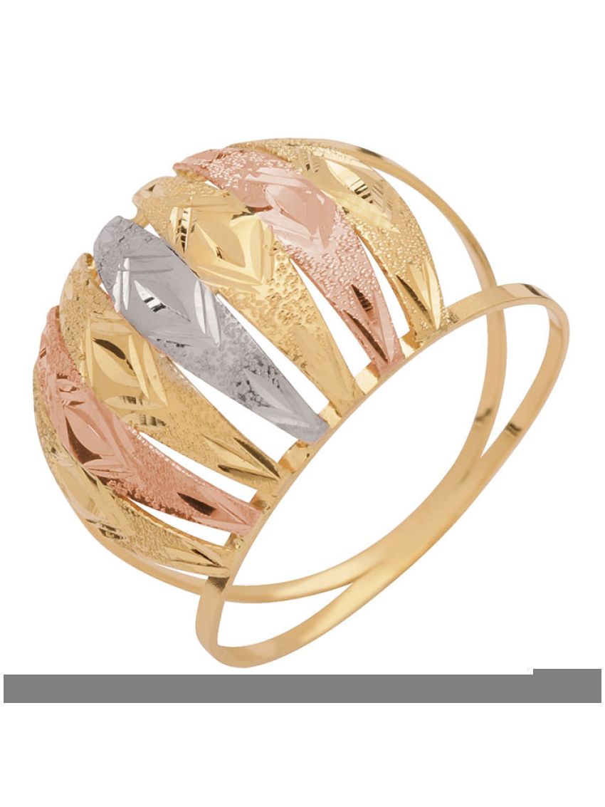 Anel Ouro 18k Feminino Pilastro Colore