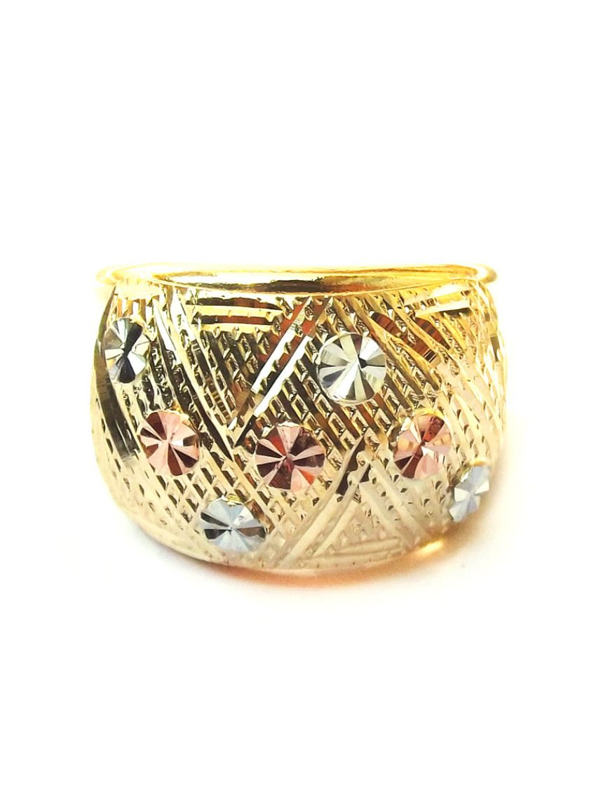 Anel de Ouro Rose, Branco e Amarelo 18k Bubbles