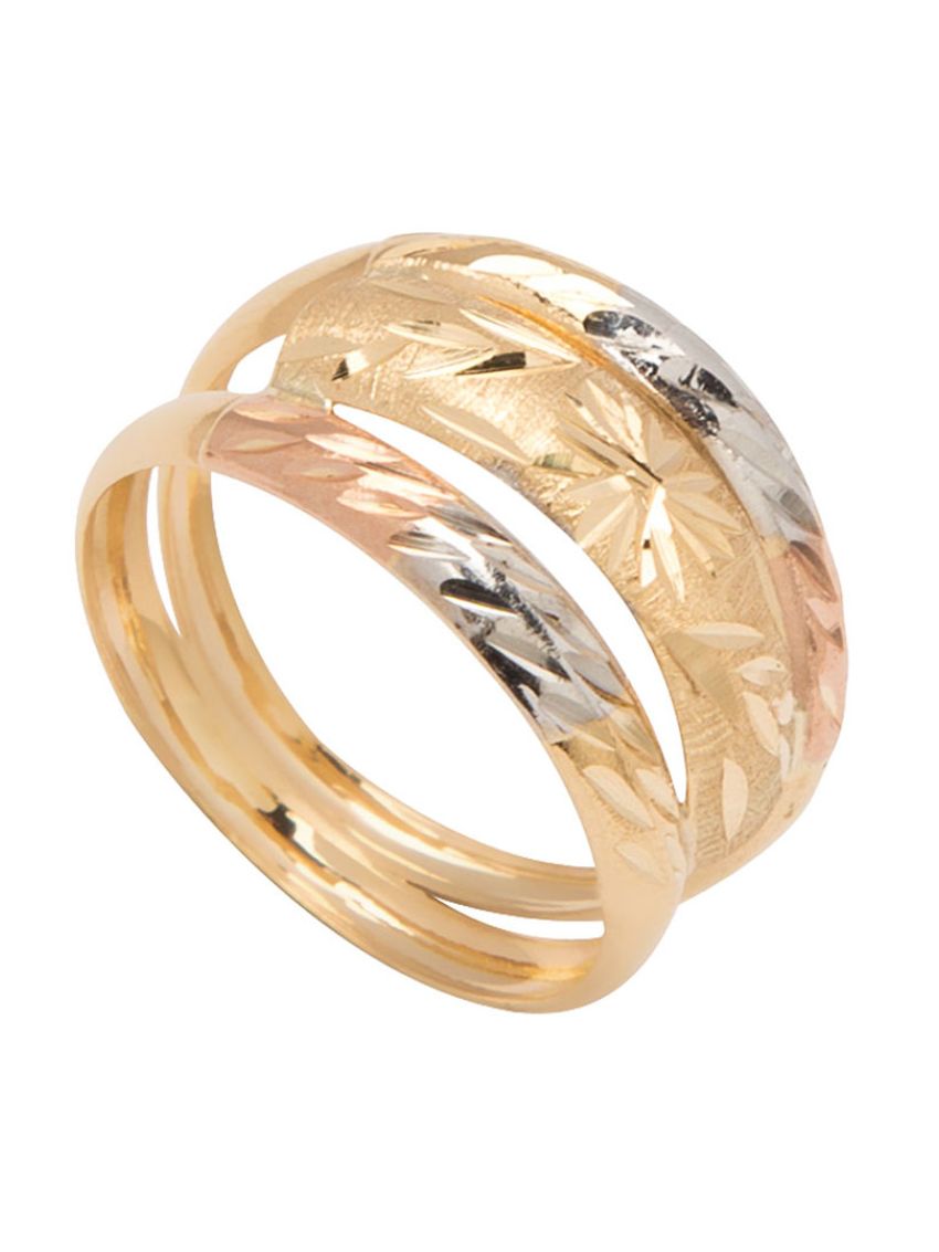 Anel de Ouro 18k Tre Volte