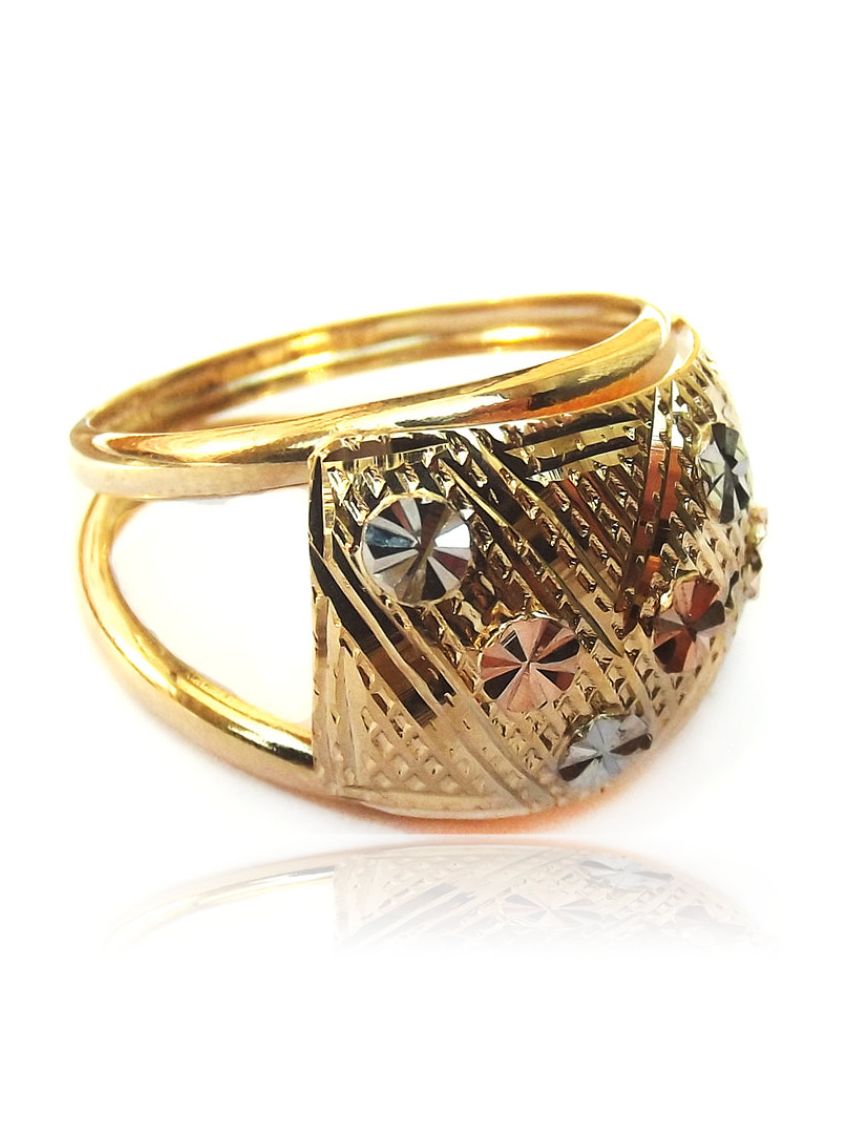 Anel de Ouro Rose, Branco e Amarelo 18k Bubbles