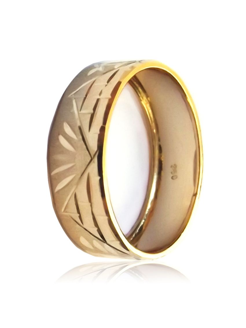 Anel de Ouro Escrava 18k Unissex Desenhada