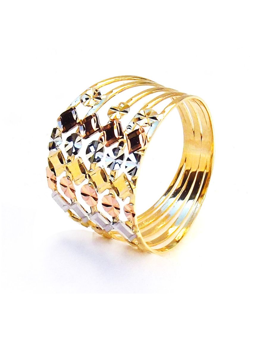 Anel de Ouro 5 Aros 18k Aparatus