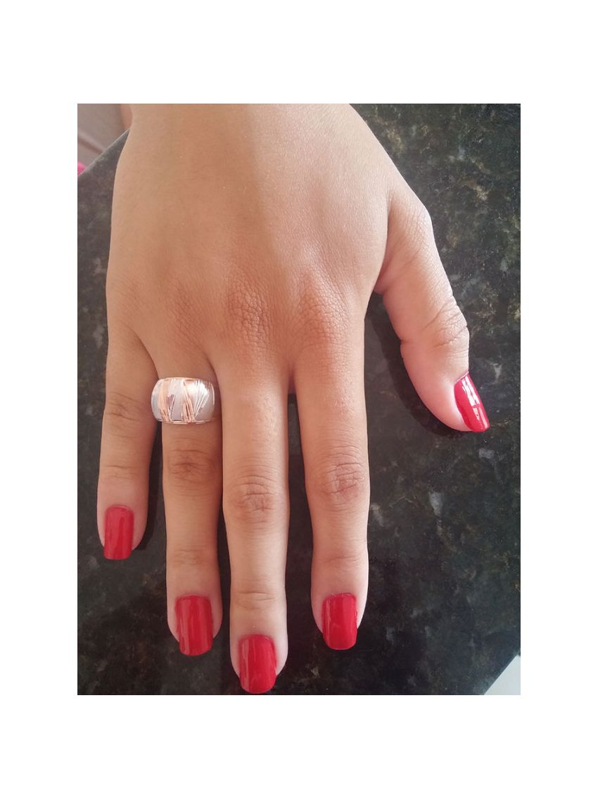 Anel De Ouro 18k Feminino Blanc Rose