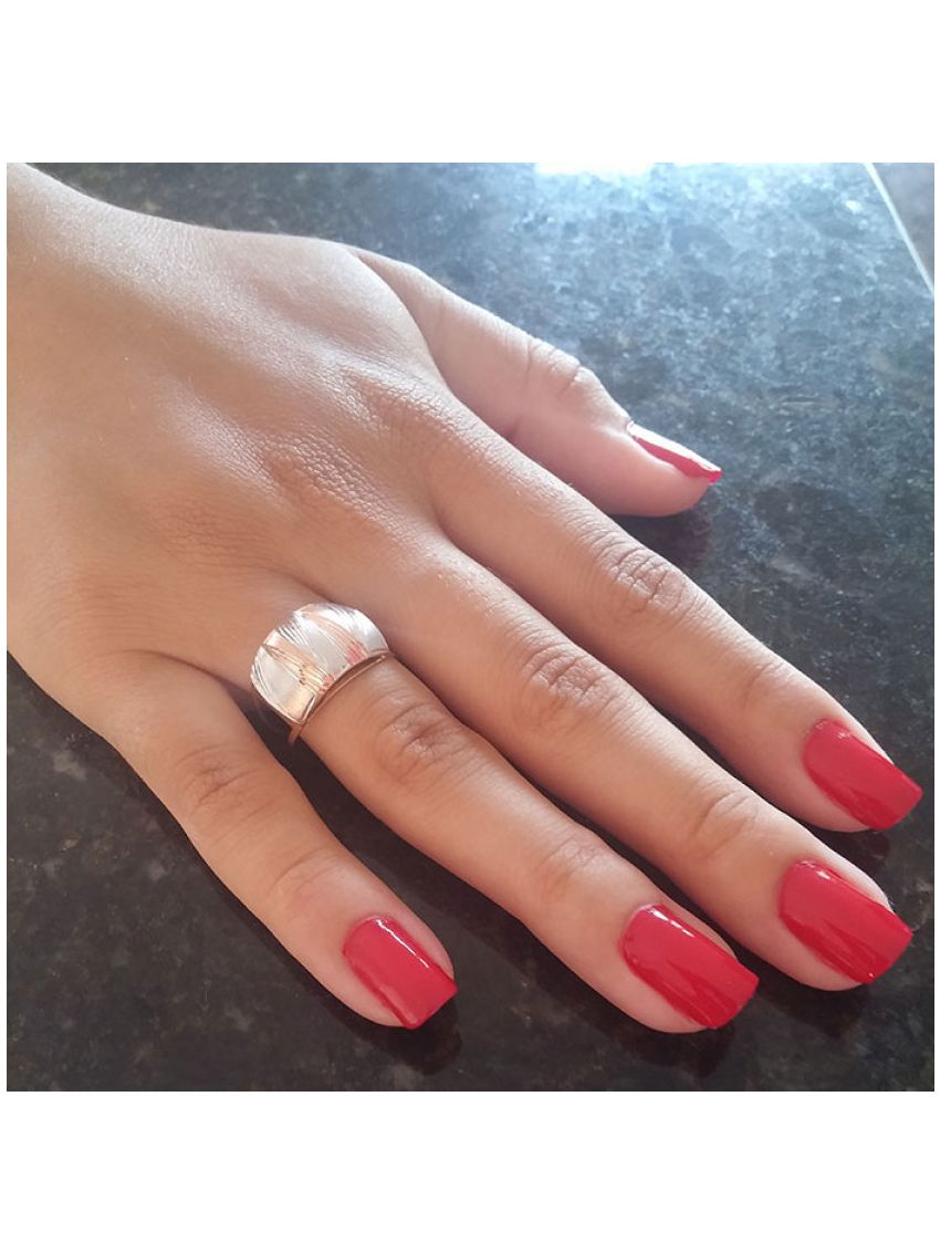 Anel De Ouro 18k Feminino Blanc Rose